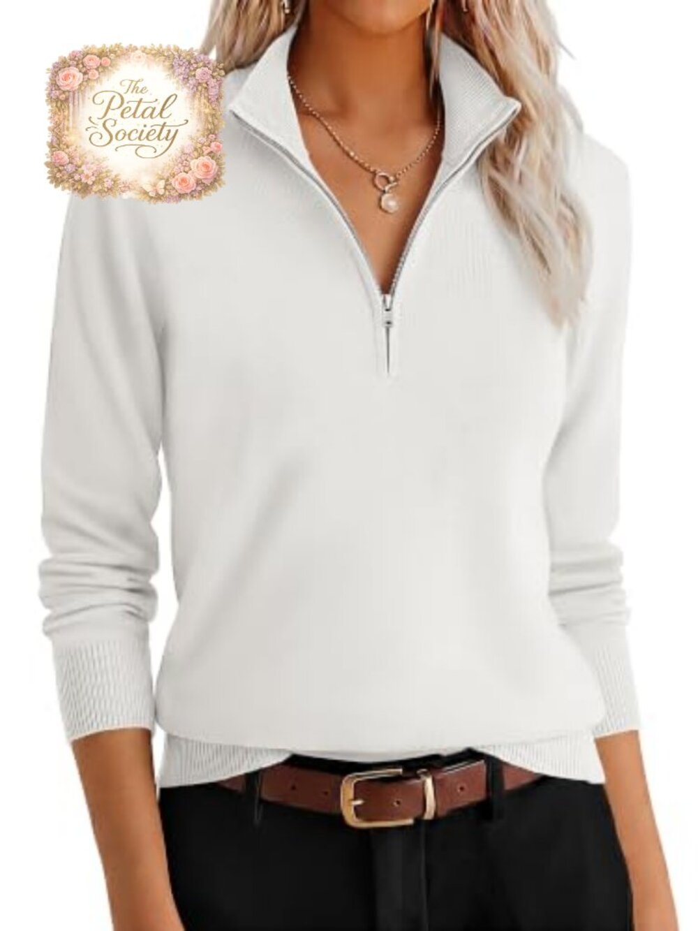 Quarter Zip Lightweight Knit Pullover Sweater Business Casual Fall Layering